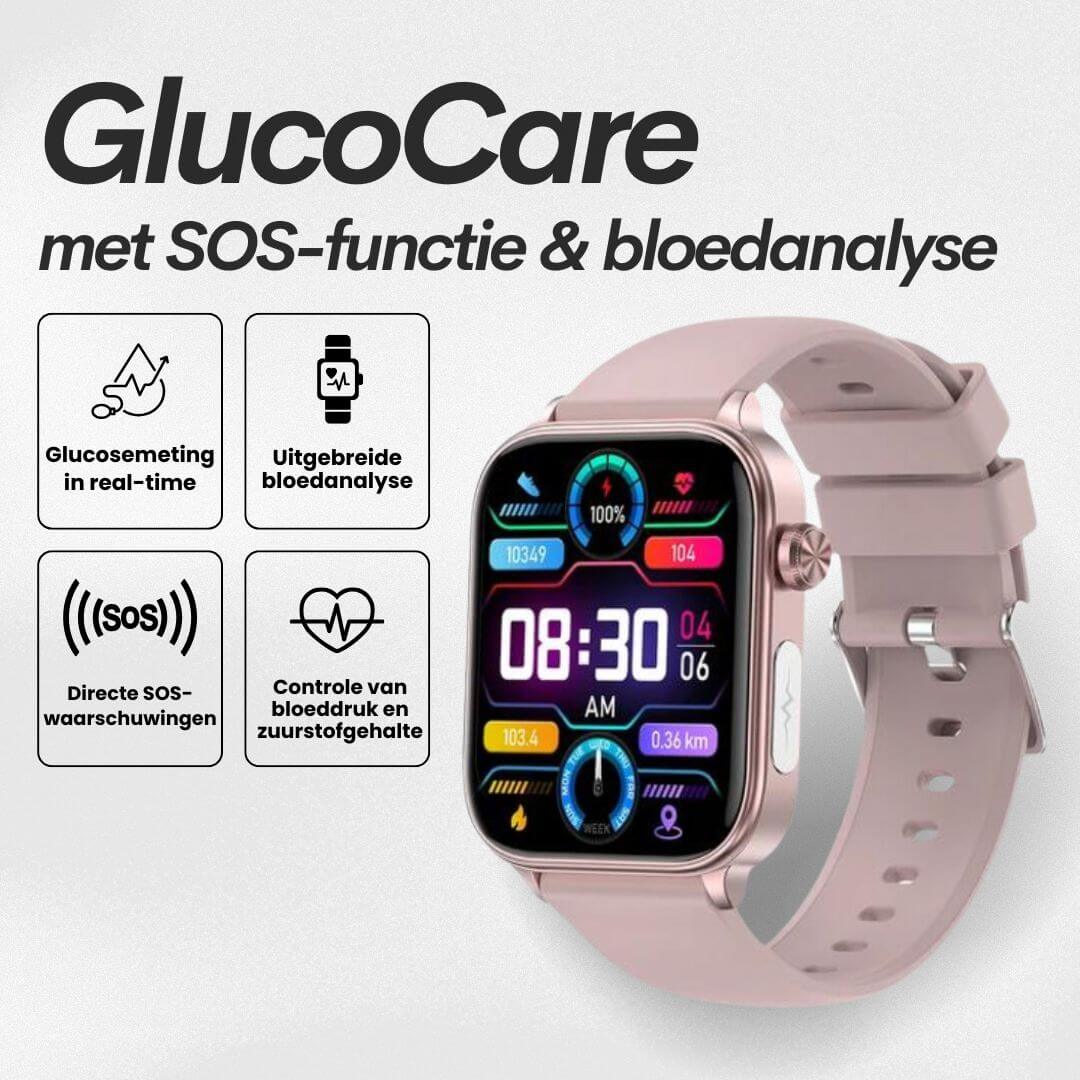 GlucoCare SOS - met SOS-functie incl. valdetectie & gecertificeerde bloedsuikermeting (2026) - Origineel