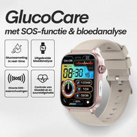 GlucoCare SOS - met SOS-functie incl. valdetectie & gecertificeerde bloedsuikermeting (2026) - Origineel