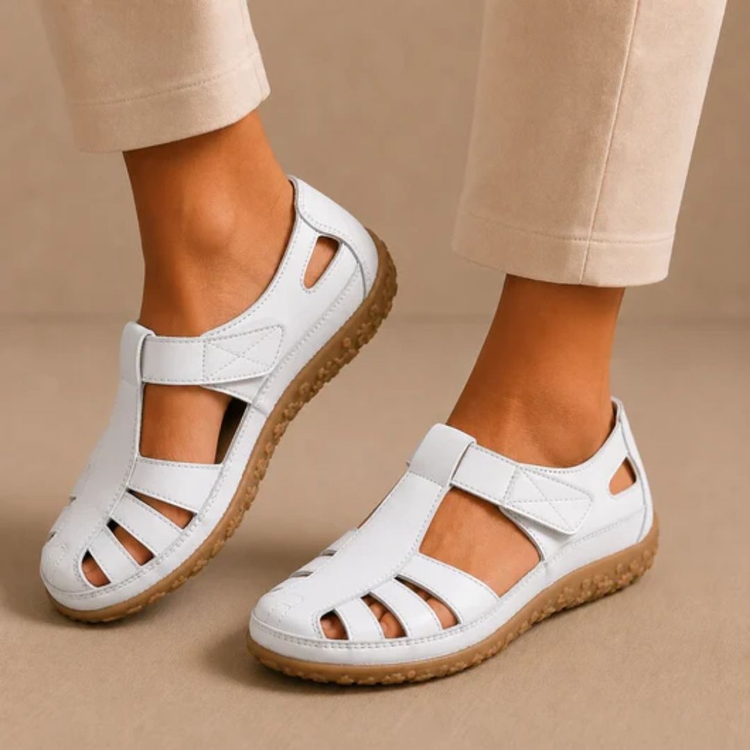 PuraVita comfortabele leren sandaal — Premium zacht · Antislip · Vederlicht