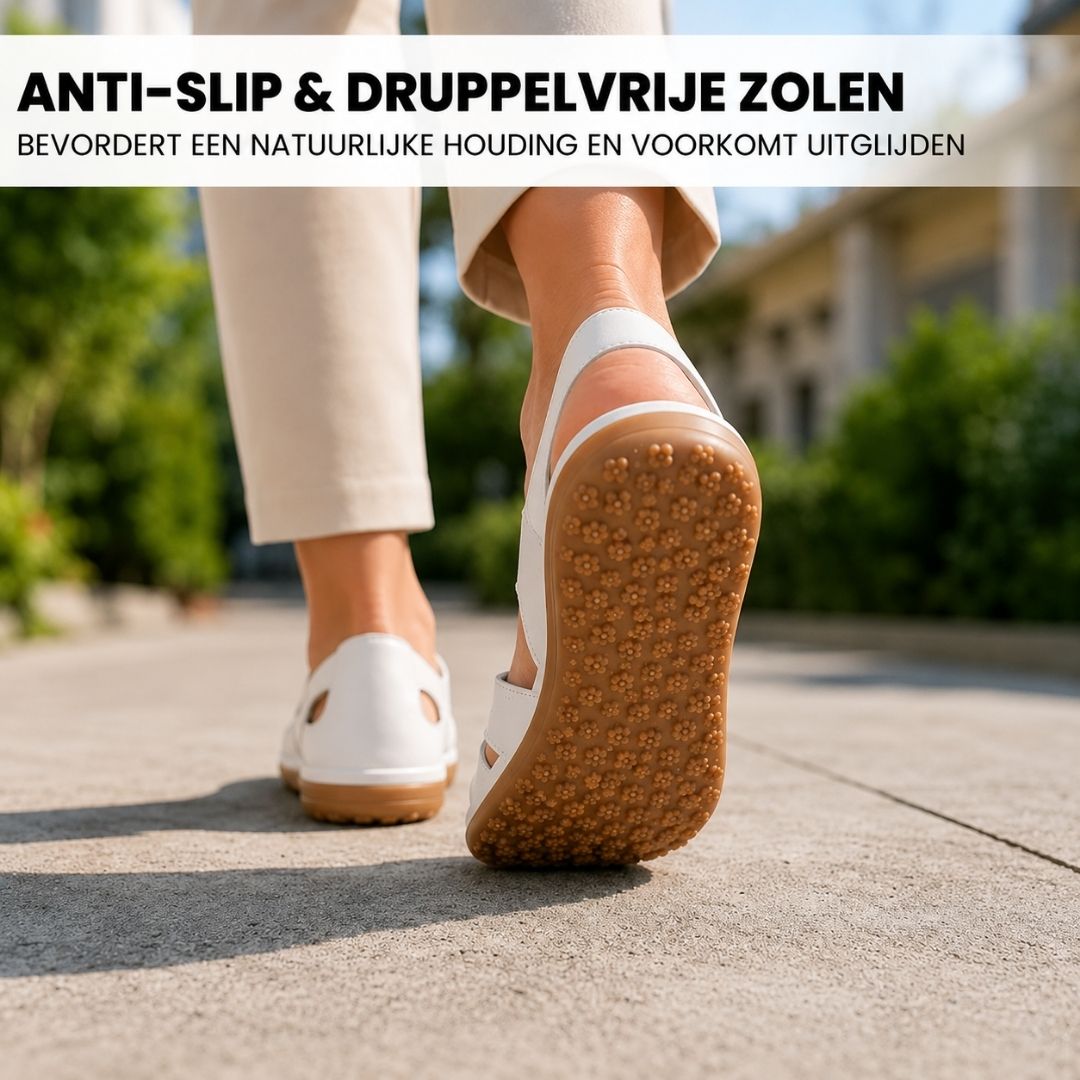 PuraVita comfortabele leren sandaal — Premium zacht · Antislip · Vederlicht