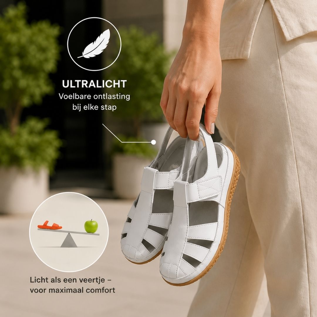 PuraVita comfortabele leren sandaal — Premium zacht · Antislip · Vederlicht