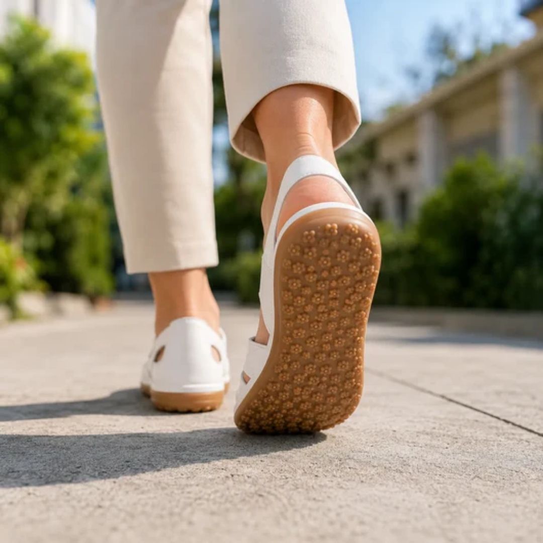 PuraVita comfortabele leren sandaal — Premium zacht · Antislip · Vederlicht