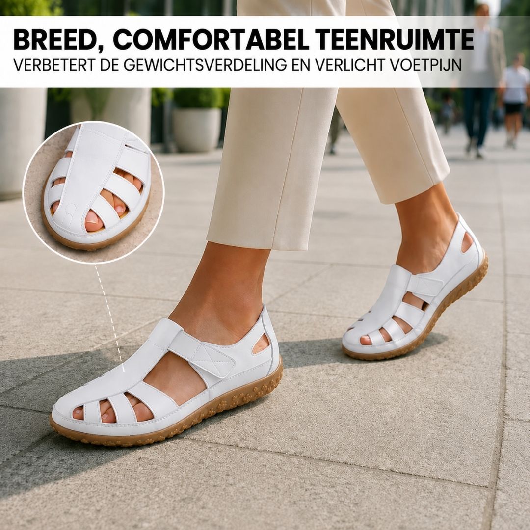 PuraVita comfortabele leren sandaal — Premium zacht · Antislip · Vederlicht